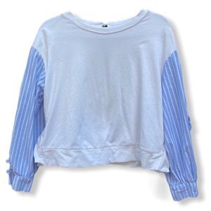 INA (I:na) Blouse Blue‎ White